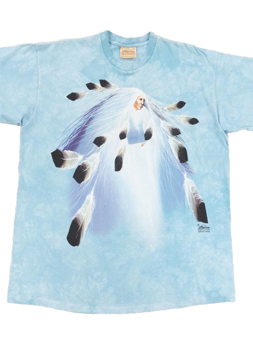 Vintage Y2k The Mountain Tie Dye T-Shirt XL, Native American Art by Frank Howell